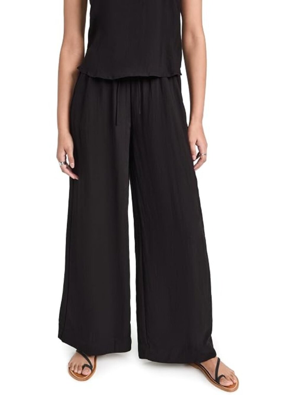 New $89! Z SUPPLY S Black Soleiwide leg Pant Wide Leg
